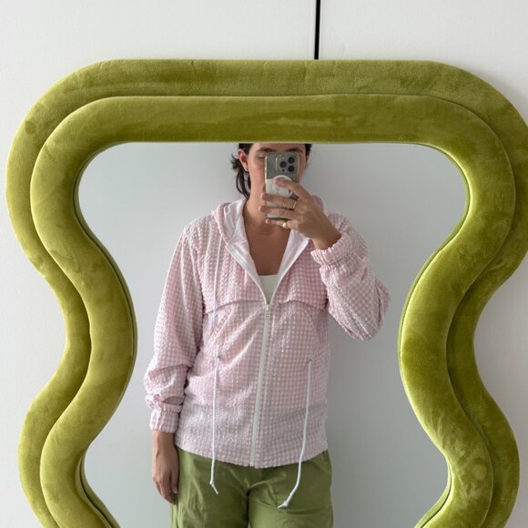 Sold & Striped Pink Gingham Wind Breaker Jacket - Picture 8 of 9